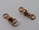 Genuine 9ct 9k Solid 2 X  Rose Gold Albert Swivel Clasp 15mm Size