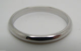 Size Q1/2 18ct White Gold Full Solid 2.6mm Wedding Band Ring Hallmarked 750