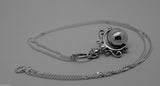 Kaedesign, Sterling Silver Chain Belcher 45cm Necklace & Ball Spinner Pendant
