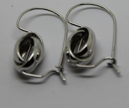 Kaedesigns New Genuine New 9ct 9K Yellow, Rose or White  Gold Spinning Oval Belcher Ball Earrings