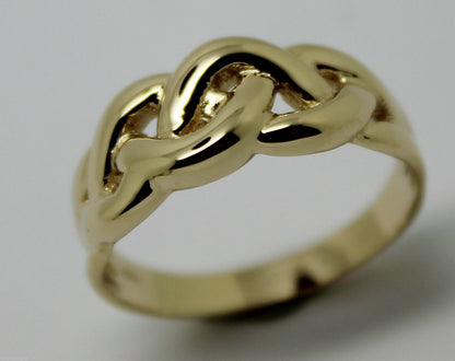 Genuine Solid 9ct White Or Rose Or Yellow Gold Celtic Knot Ring Choose Size