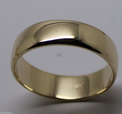 6mm Genuine Solid 9ct 9k Yellow Gold Wedding Band Ring Size N/7 To Z+4/15