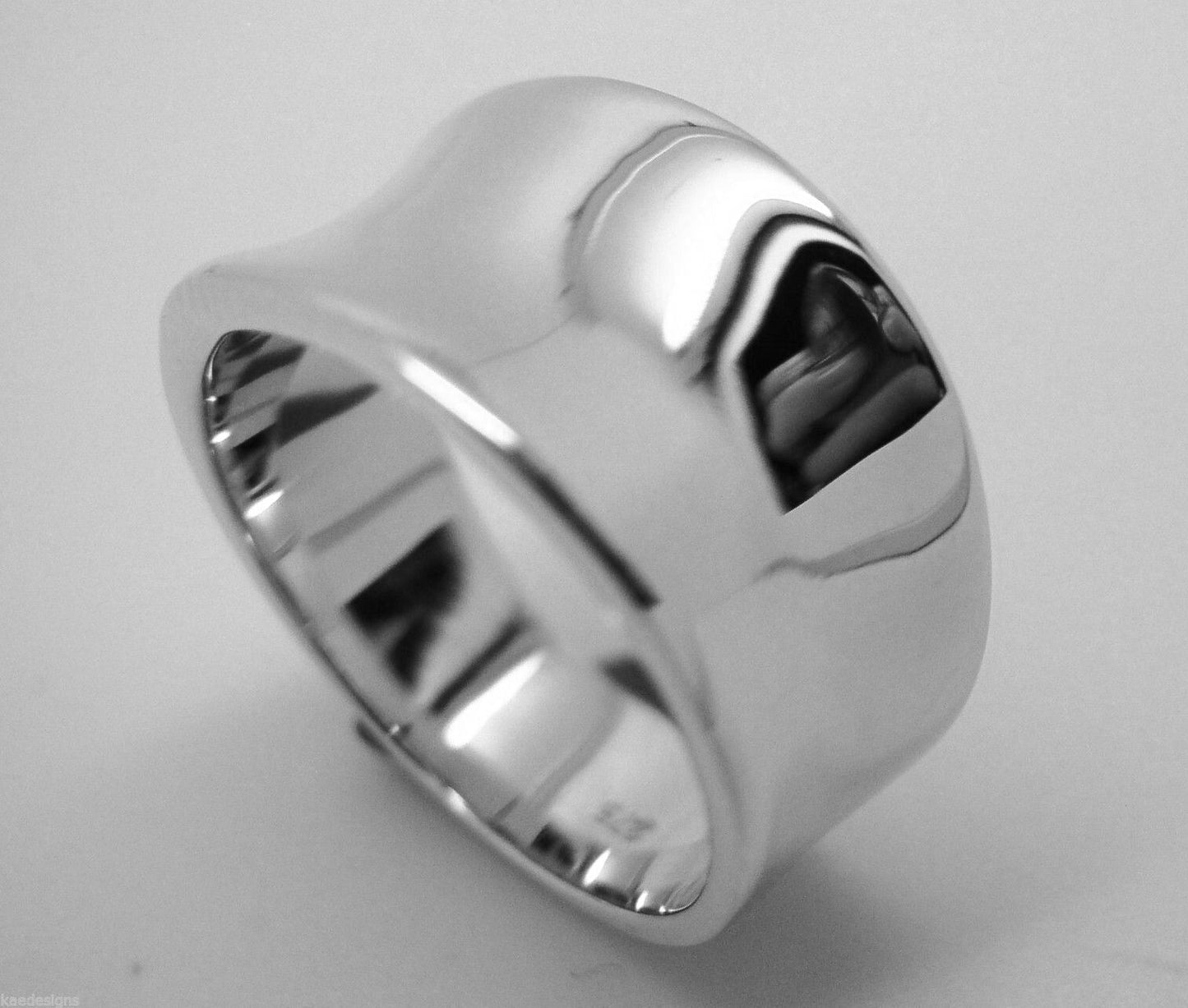 Kaedesigns, New Genuine Full Solid Sterling Silver Concave Dome Ring 250