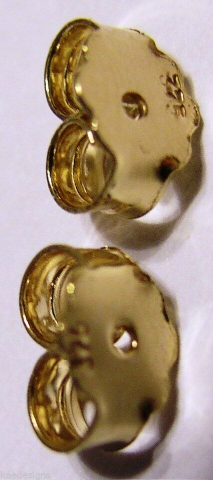 Genuine 9ct Yellow or Rose or White Gold Or Sterling Silver Earring Butterfly Backs 4.8mm 240