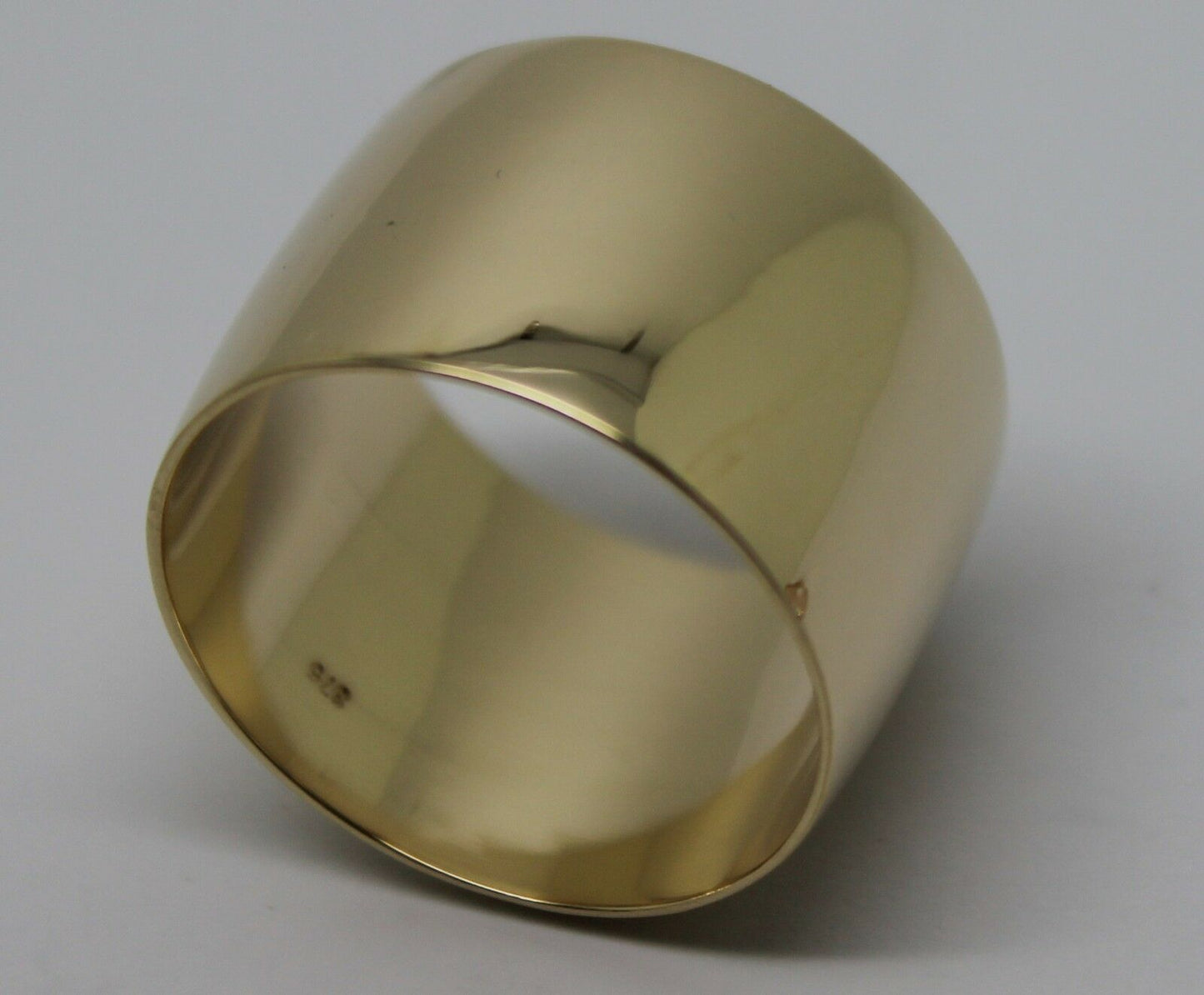 Size T Genuine Huge Genuine 9K 9ct Yellow, Rose or White Gold Full Solid 15mm Extra Wide Band Ring