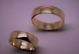 His & Hers Genuine 2 X Full Solid 9ct 9k,Rose Gold 6mm Wide Wedding Couple Bands Rings