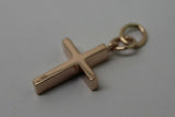 Kaedesigns,Genuine Solid Thin 18ct 750 Yellow, Rose or White Gold Plain Cross Pendant Double Bail