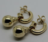 Kaedesigns, New Genuine 9ct Yellow, Rose or White Gold Ball 10mm Euro Ball Stud Earrings