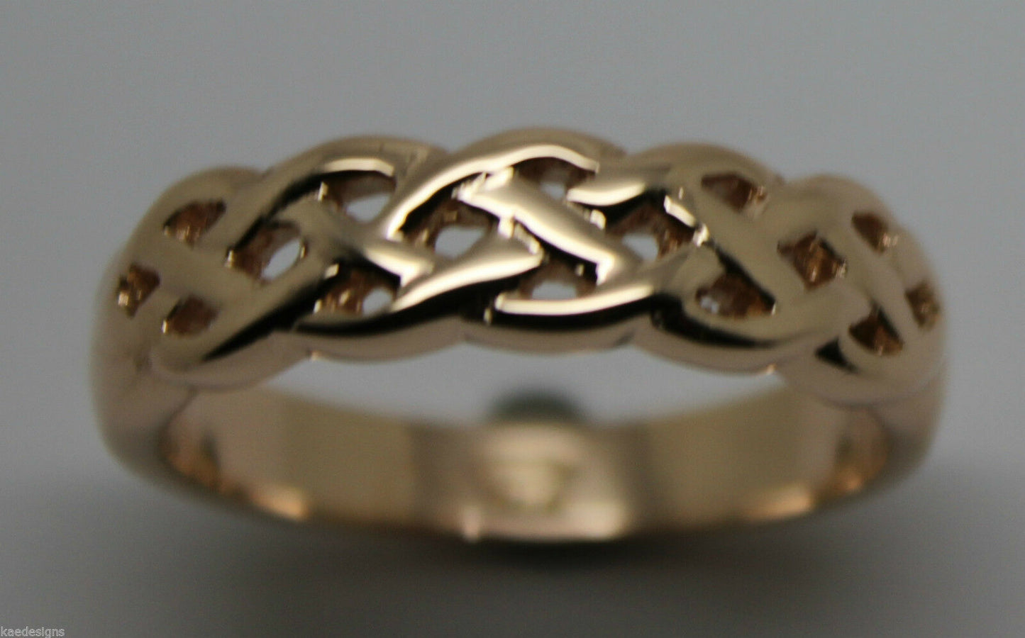 Kaedesigns,Genuine 9ct White, Rose Or White Gold Large Celtic Ring In Your Size