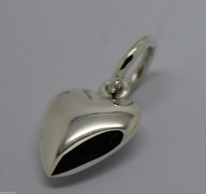 Kaedesigns Genuine 925 Small Solid Sterling Silver Bubble Heart Charm or Pendant