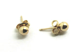 Kaedesigns, New 9ct 9k Yellow Gold 3mm Stud Ball Earrings