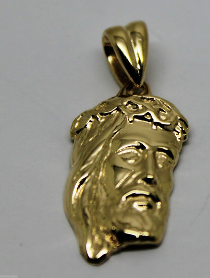 Kaedesigns, Genuine heavy 9ct 9k Yellow, Rose or White Solid Gold Jesus Pendant Religious