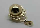 Kaedesigns New 9ct Solid Yellow, Rose or White Gold Euro 14mm Ball Spinner Pendant
