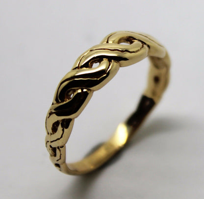 Kaedesigns, New 9ct 9kt Genuine Solid Yellow, Rose or White Gold Celtic Weave Ring 209