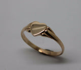 Kaedesigns, New Genuine New Solid 9ct Yellow, Rose or White Gold Heart Signet Ring Size S