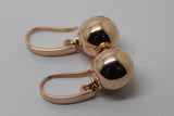 Kaedesigns, 9ct Yellow Or White Or Rose Gold 12mm Hook Euro Ball Drop Earrings