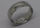 Size L Genuine 18ct Hallmarked 750 Heavy White Gold Full Solid 6mm Wedding Band