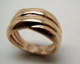 Kaedesigns Size T / 9 5/8  New Genuine 9ct 9k Yellow, Rose or White Gold Heavy Ridged Dome Ring