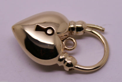 Kaedesigns New 9ct Yellow Gold or White Gold or Rose Gold Heart Locket Padlock