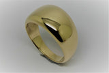 Genuine Solid 9ct Yellow, Rose or White Gold High 10mm Dome Ring Size U