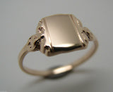 Kaedesigns, Genuine Solid 9ct 9kt Genuine Solid Yellow, Rose or White Gold Signet Ring in your size