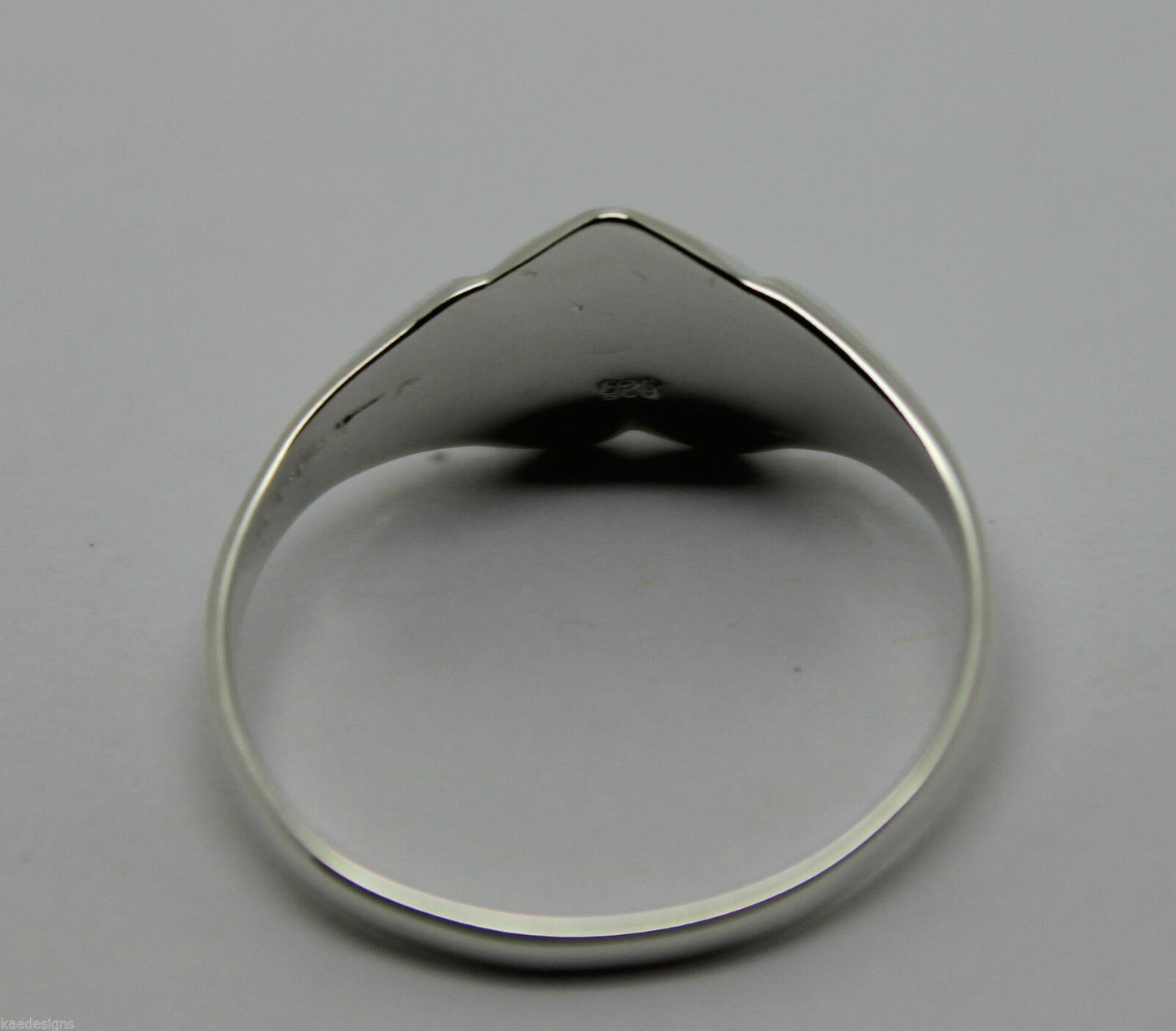 Size T Kaedesigns, New Genuine Large Sterling Silver Heart Signet Ring 265