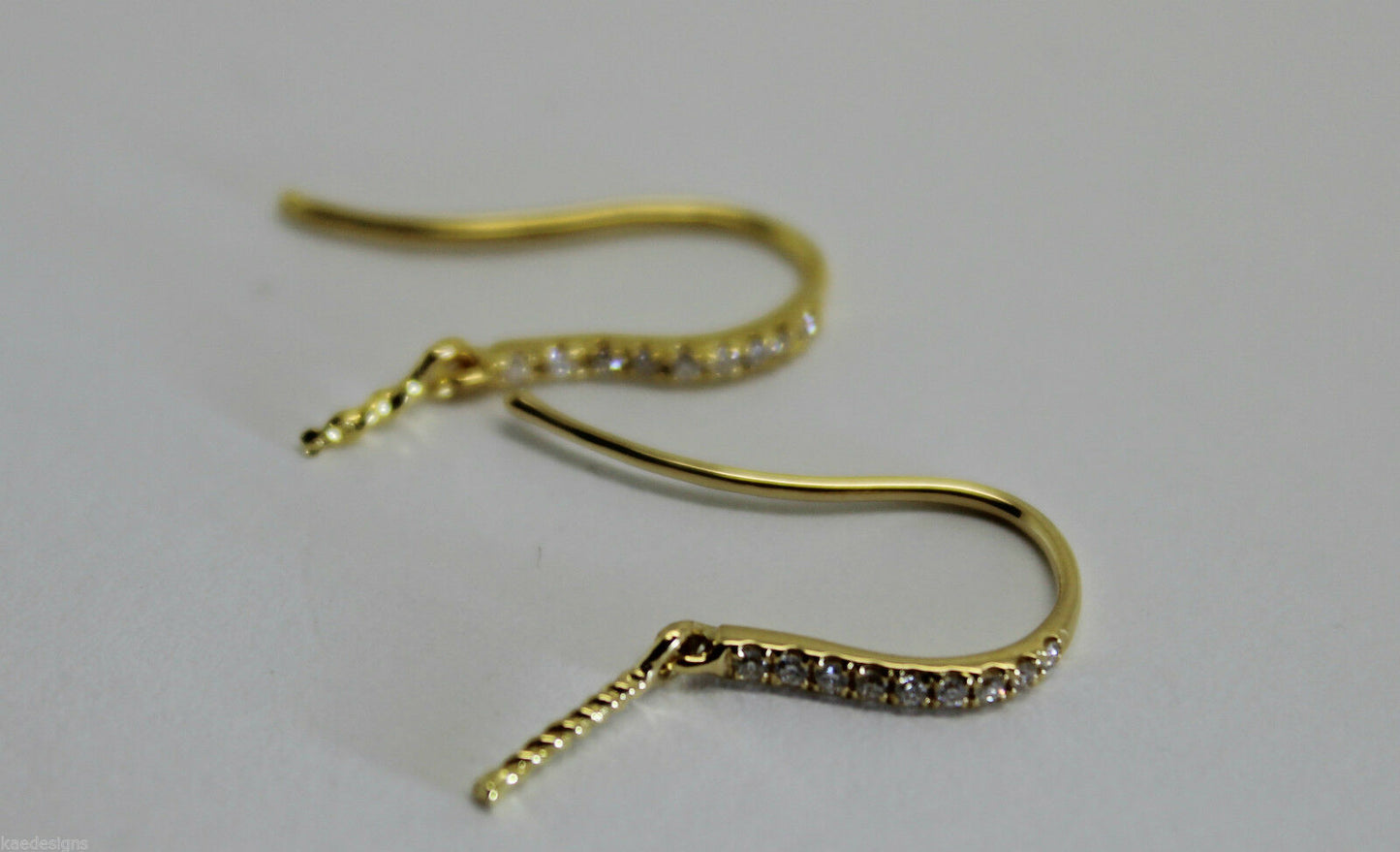 Kaedesigns, Genuine 18ct Yellow / Rose / White GOLD 18 x Diamond Earring Hooks