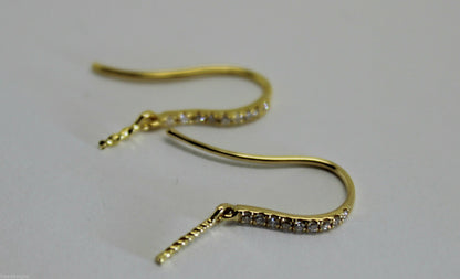 Kaedesigns, Genuine 18ct Yellow / Rose / White GOLD 18 x Diamond Earring Hooks