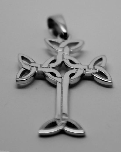 Genuine New Small 9ct Yellow Or Rose Or White Gold Celtic Cross Pendant