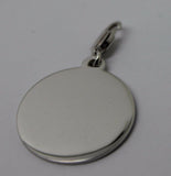 Genuine 9K 9ct White Gold Shield Pendant & Parrot Clasp *Free Express Post In Oz