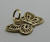 Kaedesigns, Genuine New 9ct 9kt Yellow, Rose Or White Gold Filigree Butterfly Pendant 342