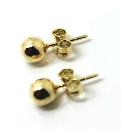 New Genuine 18ct Yellow, Rose or White Gold 6mm Stud Ball Earring