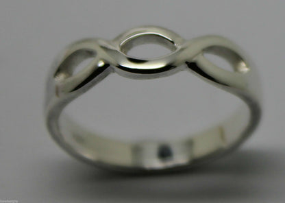 Genuine 9ct Yellow or Rose or White Gold or Sterling Silver Infinity Love Ring