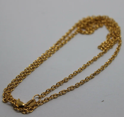 9ct Yellow Gold Belcher Cable Chain Necklace 46cm 3.53grams