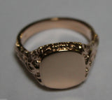 Kaedesigns Solid Genuine New 9ct 9kt Rose Gold Square Engraved Signet Ring 335