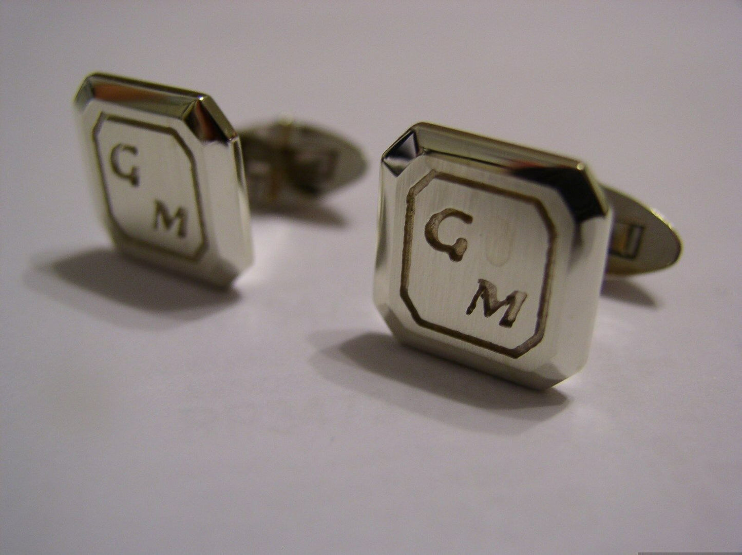 Kaedesigns Genuine Custom Made Cufflinks 9ct 9k White Gold  Full Solid