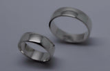 His & Hers Genuine 2 X Full Solid 9ct White Gold 6Mm Wide Wedding Couple Bands Rings