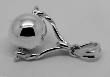 Genuine New Sterling Silver 925 10mm Ball Spinner Pendant