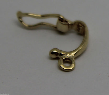 Genuine 9ct Yellow or Rose Gold 11mm Pearl Enhancer Bail Clasp