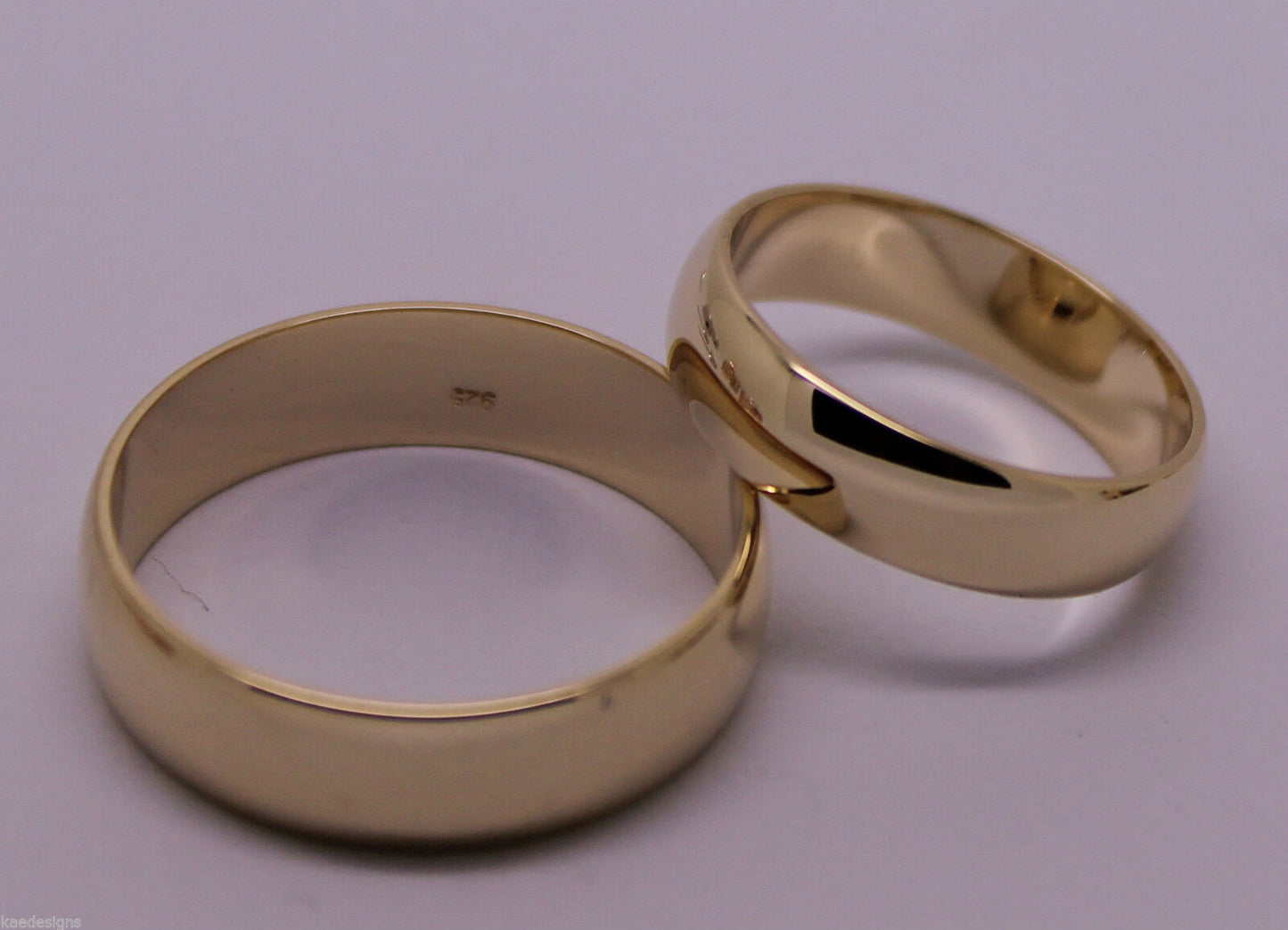 Genuine Custom Made His & Hers Solid 9ct 9K Rose Gold Wedding Bands Couple Rings