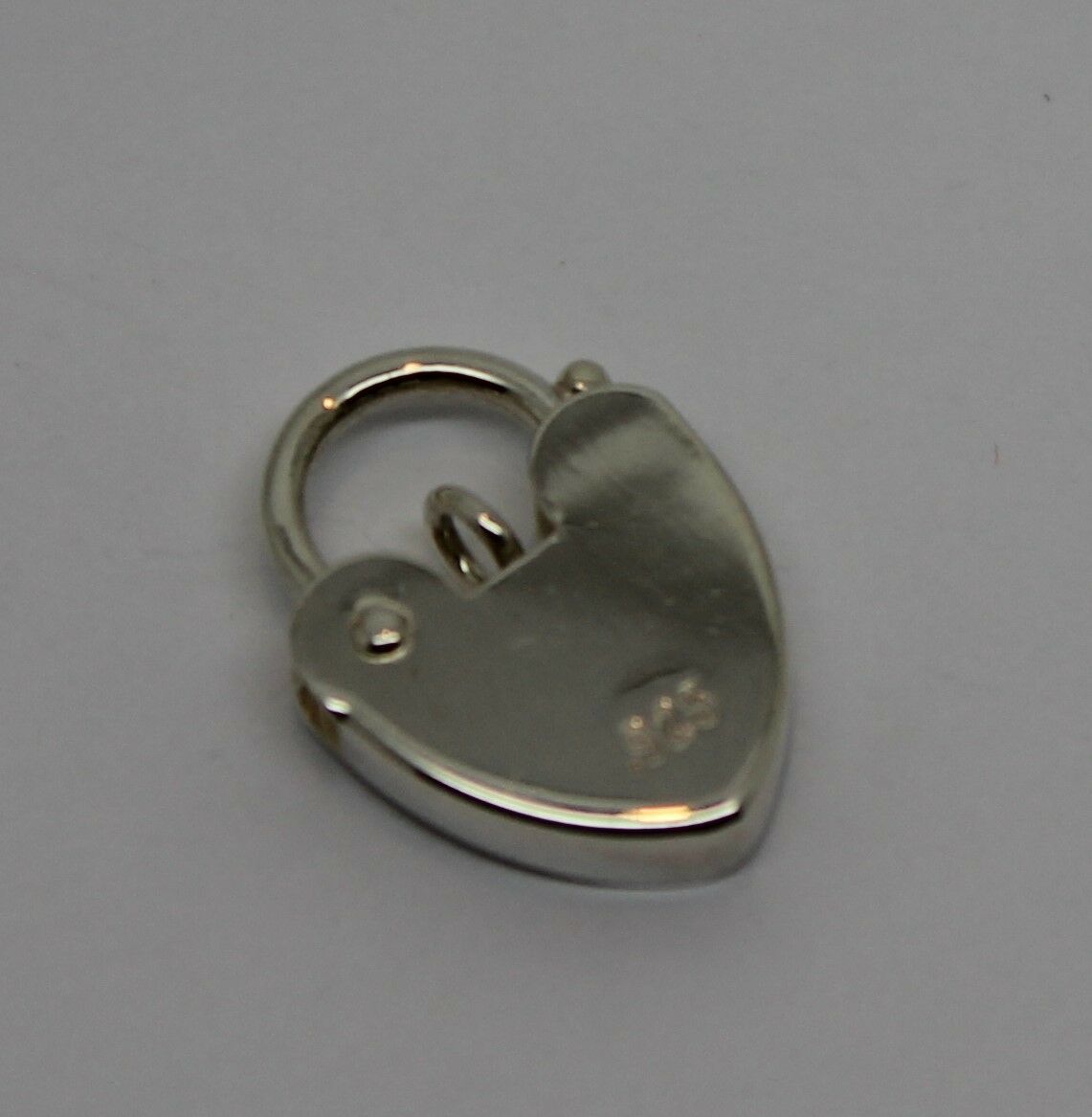 Genuine Small 11mm Sterling Silver 925 Screw Heart Pendant Padlock