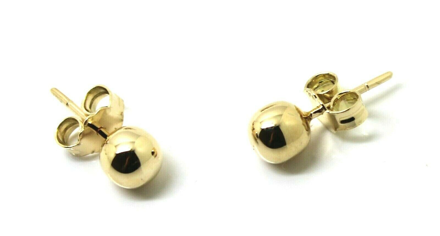 New Genuine 18ct Yellow, Rose or White Gold 6mm Stud Ball Earring