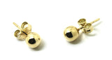 New Genuine 18ct Yellow, Rose or White Gold 6mm Stud Ball Earring