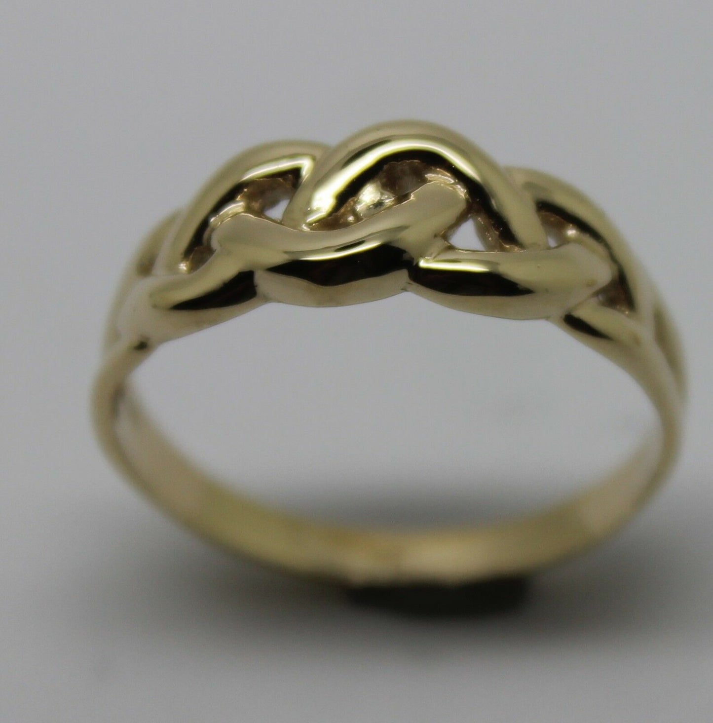 Genuine Solid 9ct White Or Rose Or Yellow Gold Celtic Knot Ring Choose Size