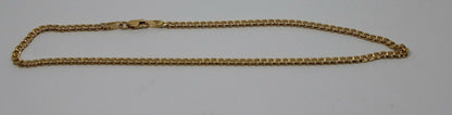 Genuine 9ct Solid Yellow Gold 25cm Kerb Curb Anklet Belcher