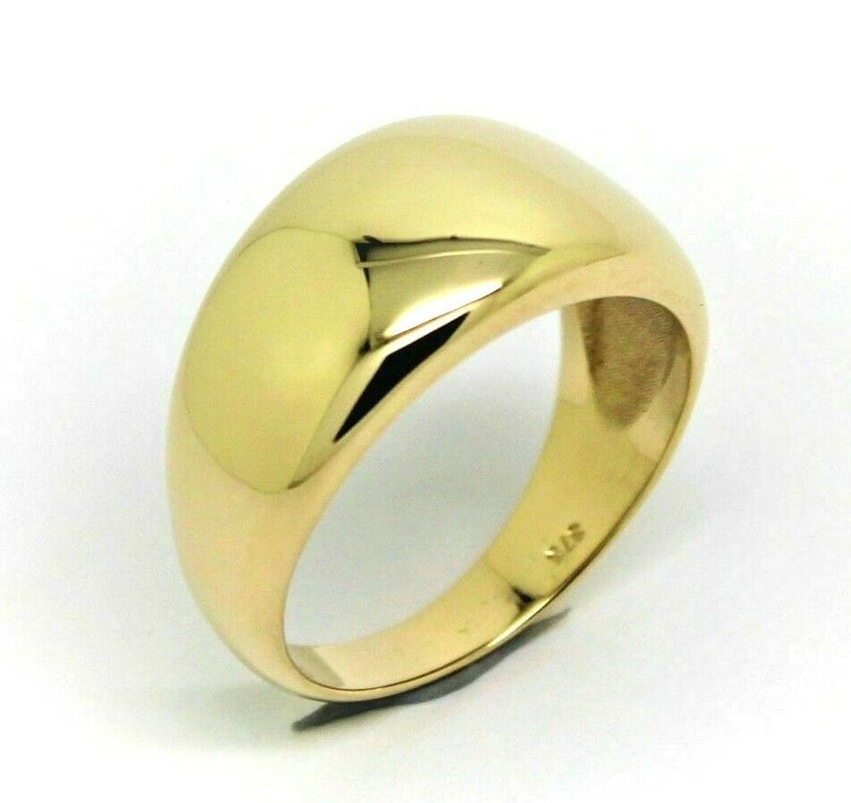 New Genuine Solid 9ct White Or Rose Or Yellow Gold High 10mm Dome Ring Your Size