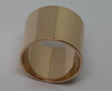 Size P Genuine Heavy 9ct Yellow, Rose or White Gold Full Solid 16mm Wide Flat Profile Cigar Band Ring