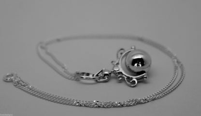 Kaedesign, Sterling Silver Chain Belcher 45cm Necklace & Ball Spinner Pendant