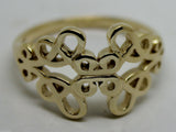 Solid New Genuine 9ct Yellow Gold Hallmarked 375 Fancy Celtic Swirl Ring  421