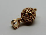 9ct Yellow Gold or White Gold or Rose Gold 10mm Filigree Ball Pendant
